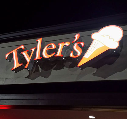 photo of Tyler's ice cream menu